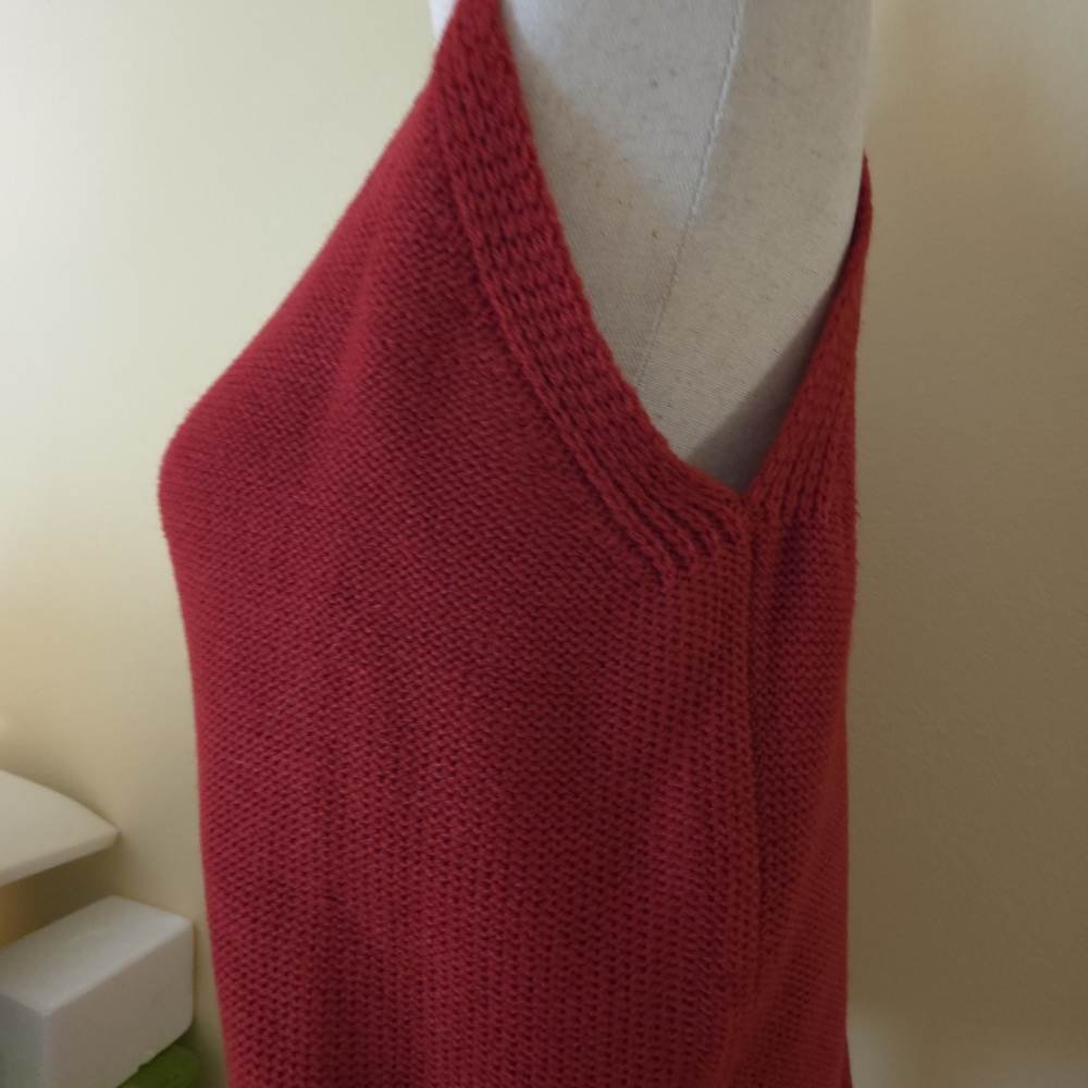 Sleeveless Knit Shell In Simply Red - Picture 3 of 4
